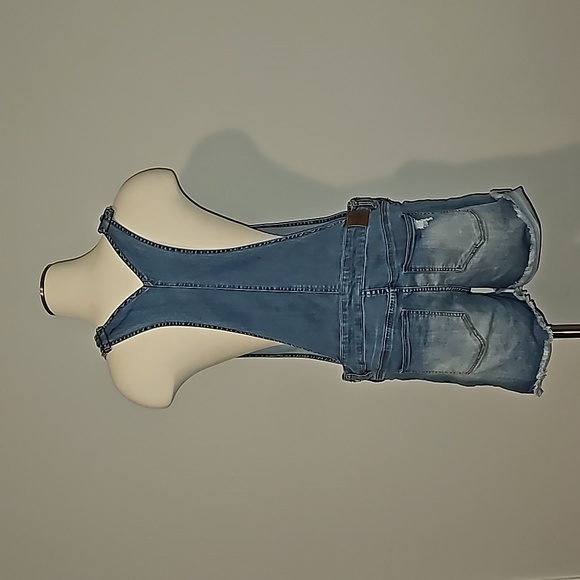 Wild Blue Sadie Robertson Collection Distressed Denim Shortalls Sz L VGUC - Picture 15 of 17